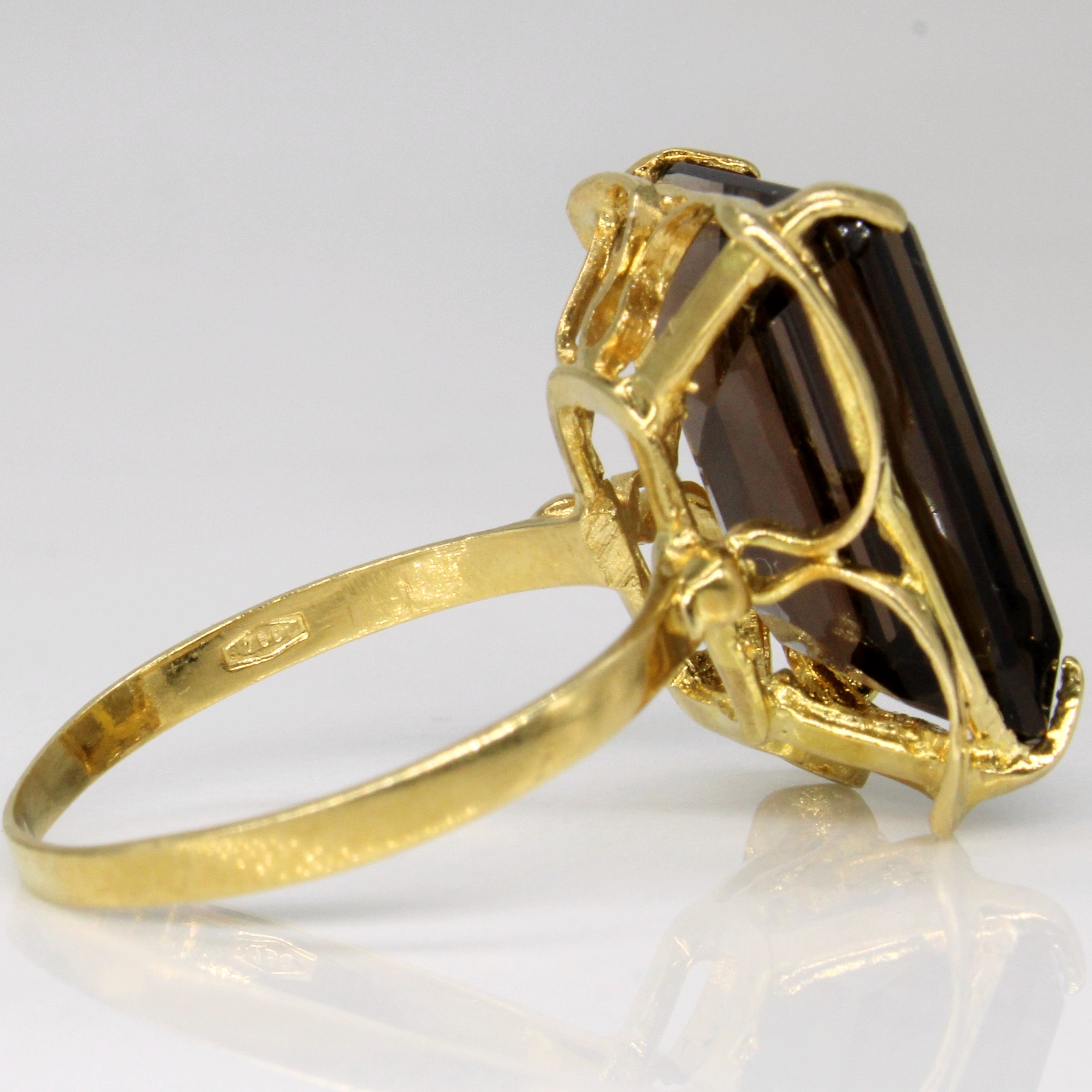 Smokey Quartz Cocktail Ring | 8.75ct | SZ 7 |