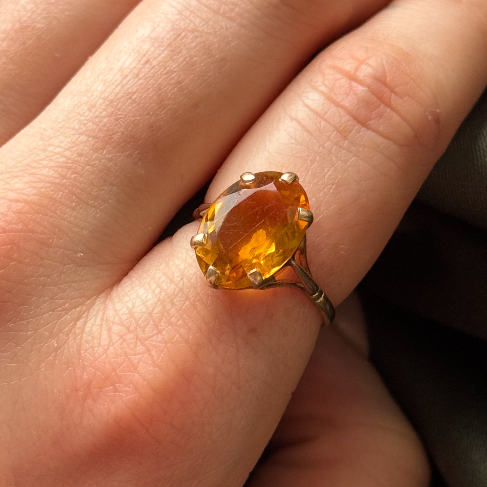 Citrine Cocktail Ring | 5.0ct | SZ 7.25 |