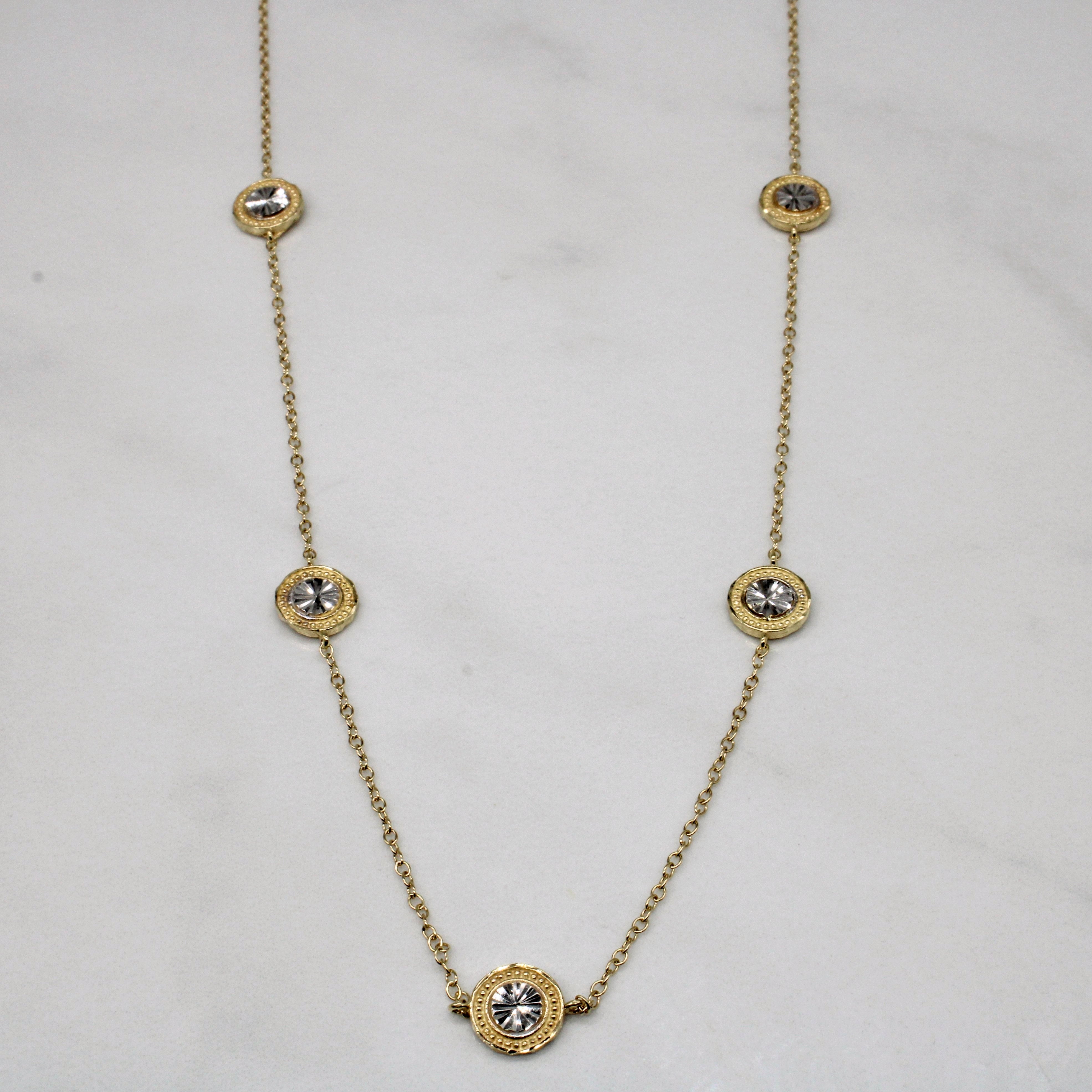14k Two Tone Gold Necklace | 36" |