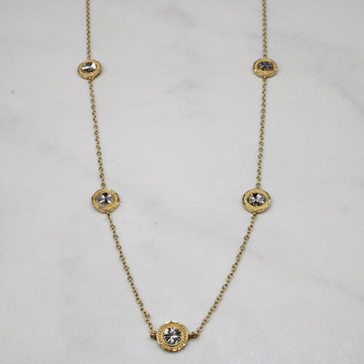14k Two Tone Gold Necklace | 36