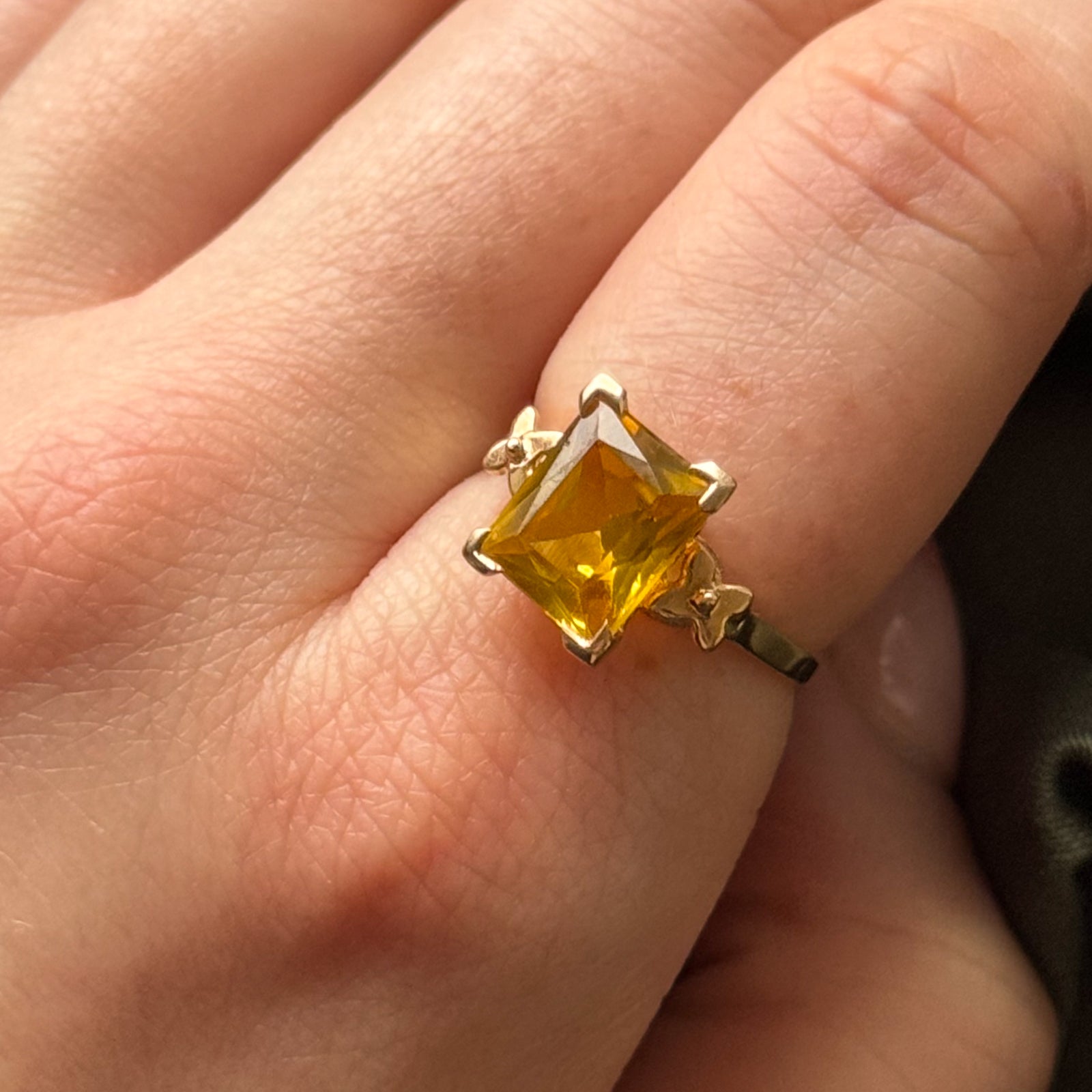 Yellow Synthetic Sapphire Cocktail Ring | 4.70ct | SZ 6.25 |