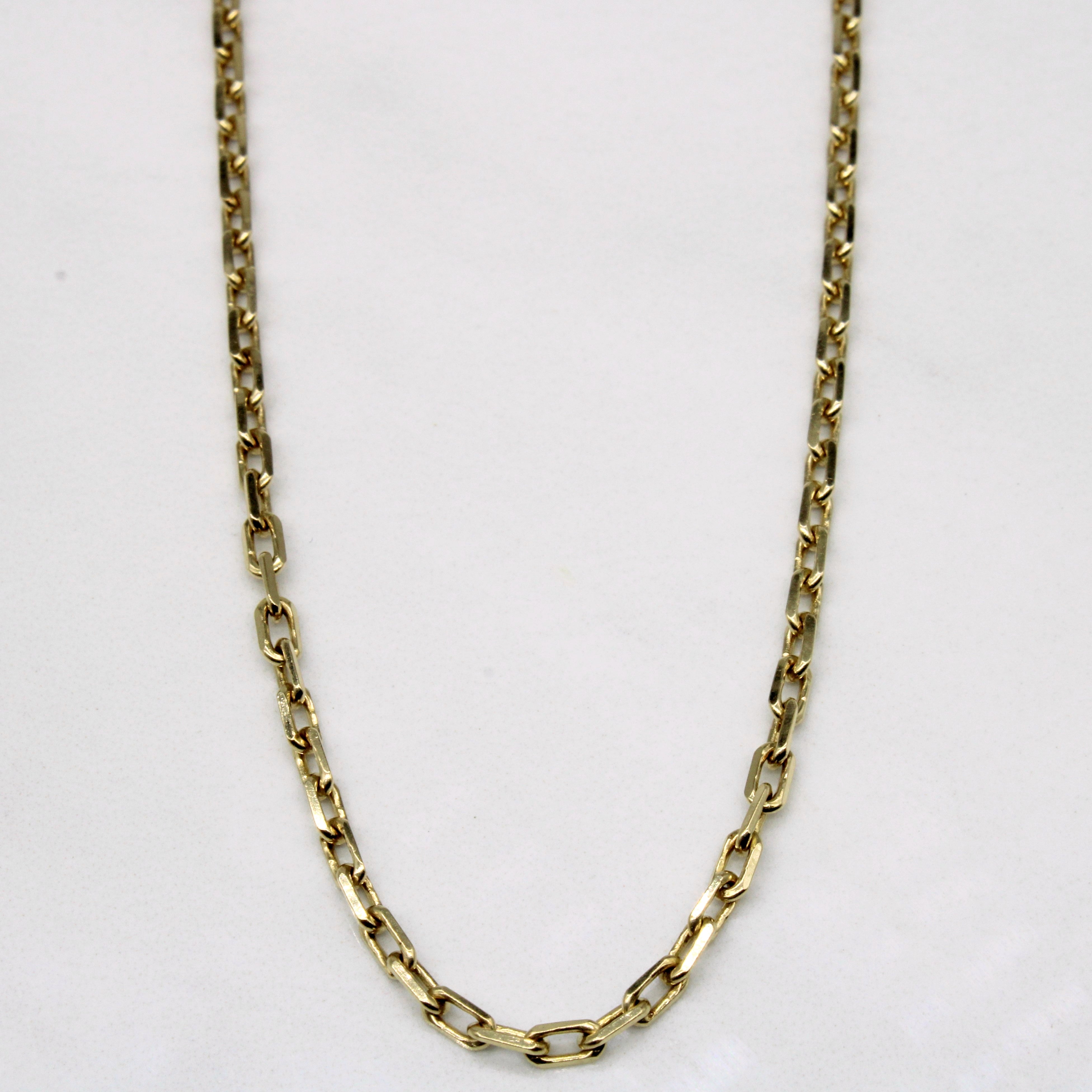 10k Yellow Gold Rectangle Link Chain | 24" |