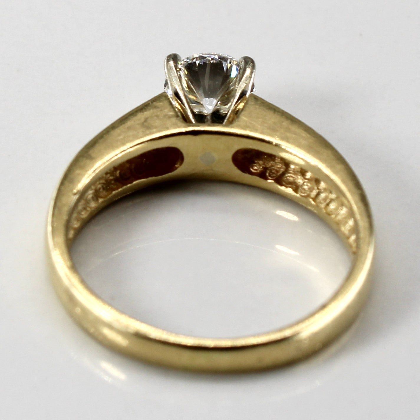 Solitaire Diamond Yellow Gold Ring | 0.65ct SI1 F/G | SZ 6 |