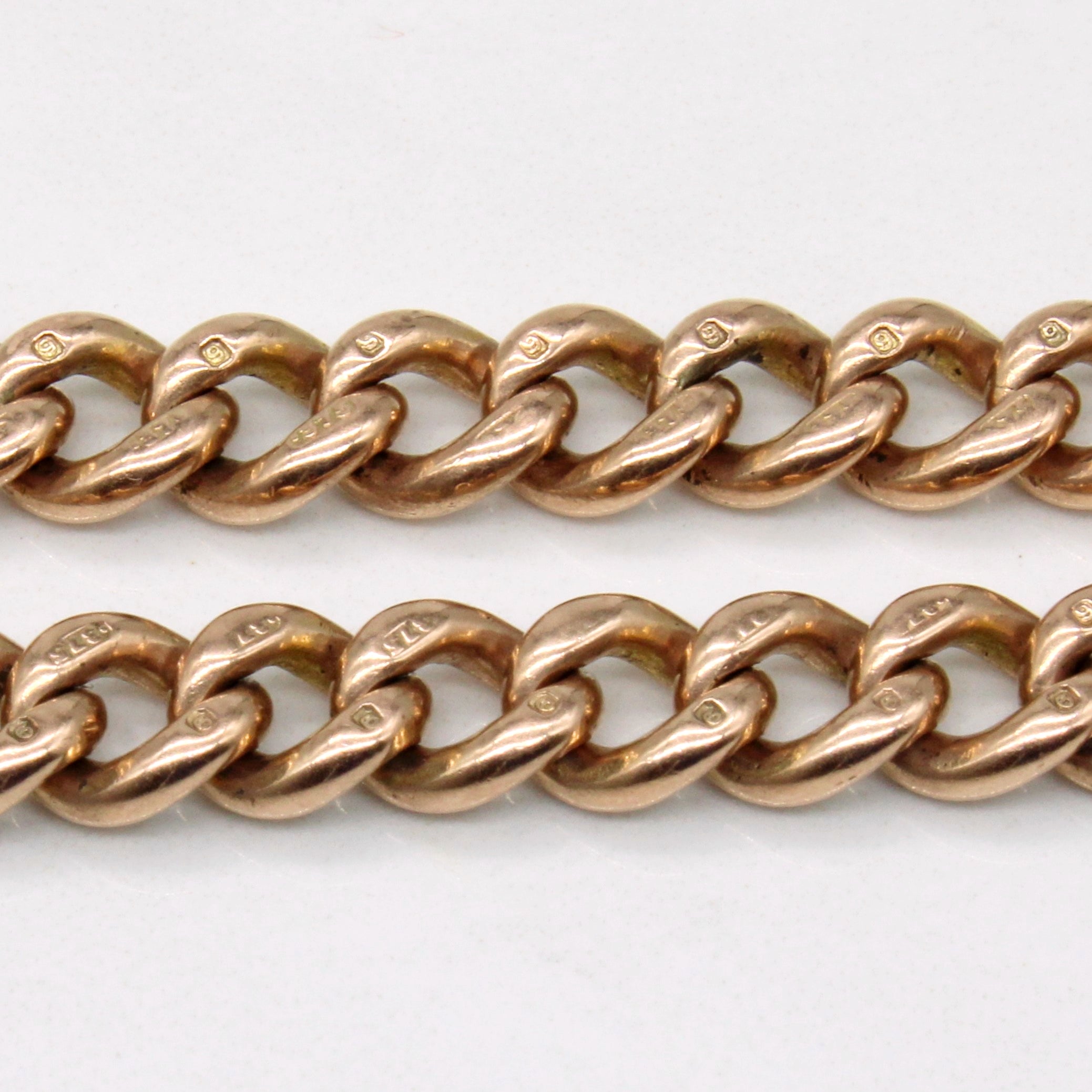 1965 London 9k Yellow Gold Heart Clasp Bracelet | 8" |