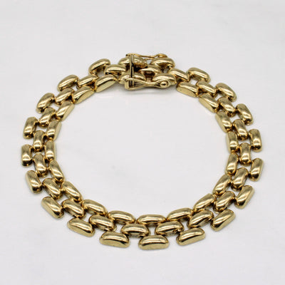 1951 Birmingham 9k Yellow Gold Bracelet | 8