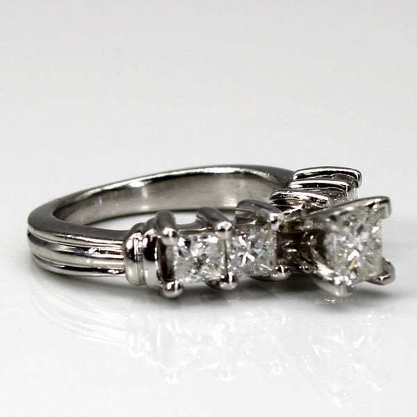 High Set Princess Diamond Engagement Ring | 1.30ctw | SZ 5.25 |