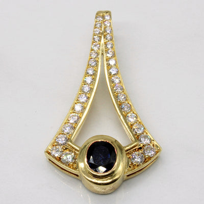 Sapphire & Diamond Drop Pendant | 1.85ct, 1.35ctw |