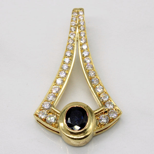 Sapphire & Diamond Drop Pendant | 1.85ct, 1.35ctw |