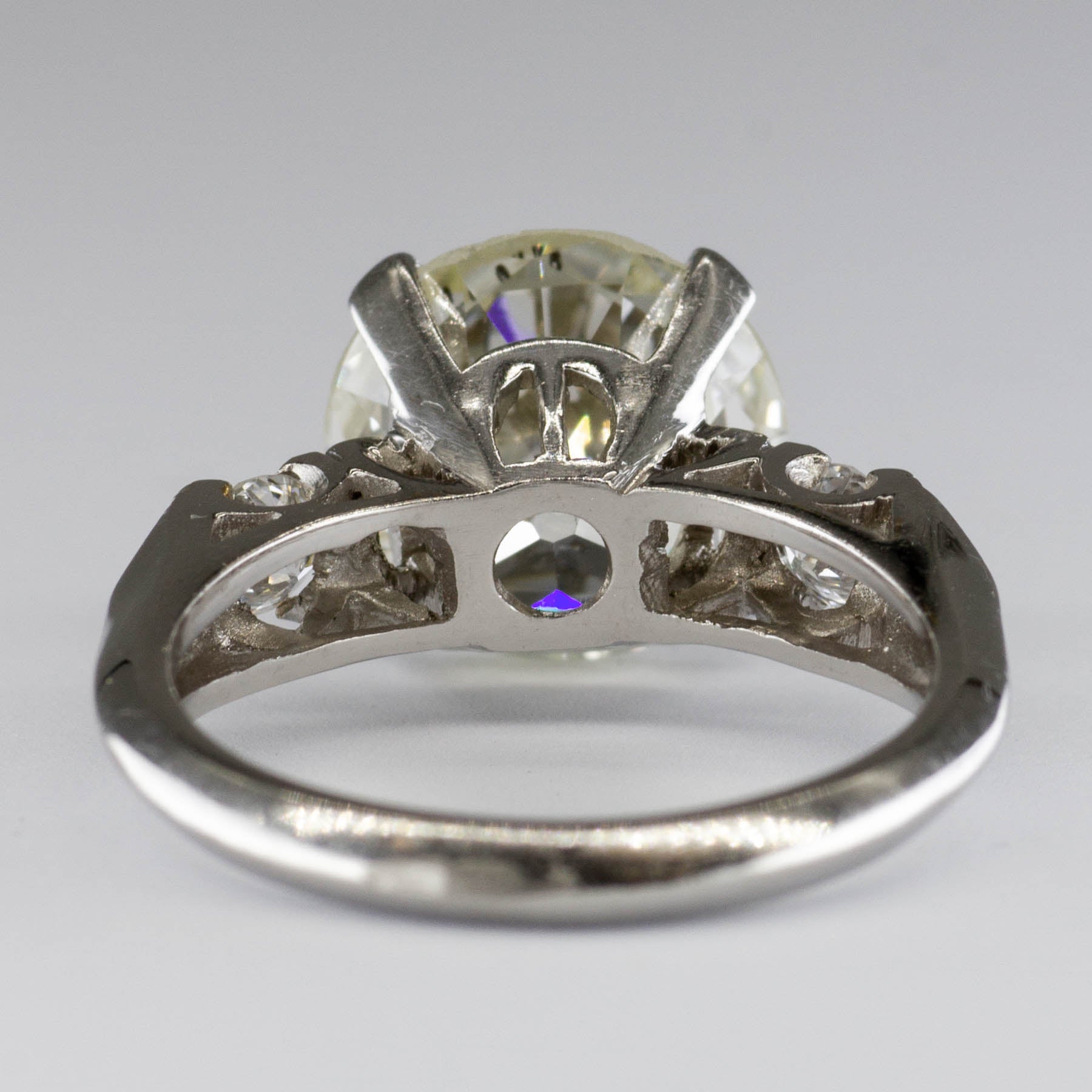 Vintage Three Stone Diamond Engagement Ring | 3.91ctw | SZ 5.25 |