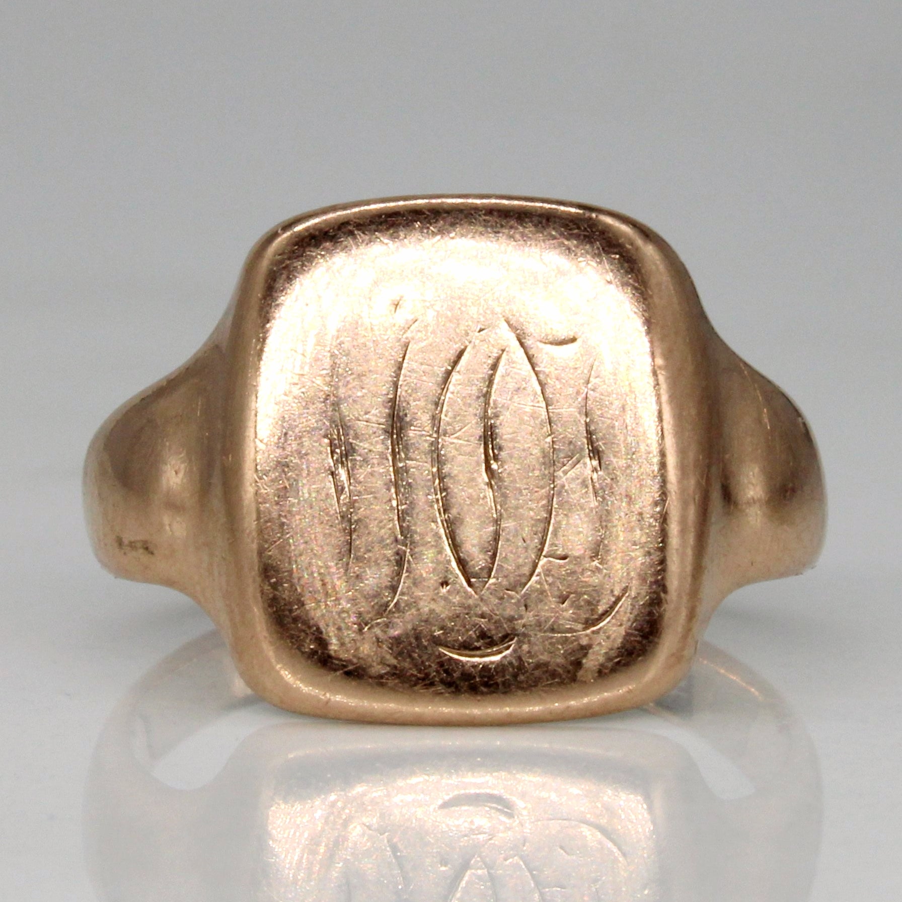 Edwardian 1908 Chester 9k Yellow Gold Ring | SZ 6 |