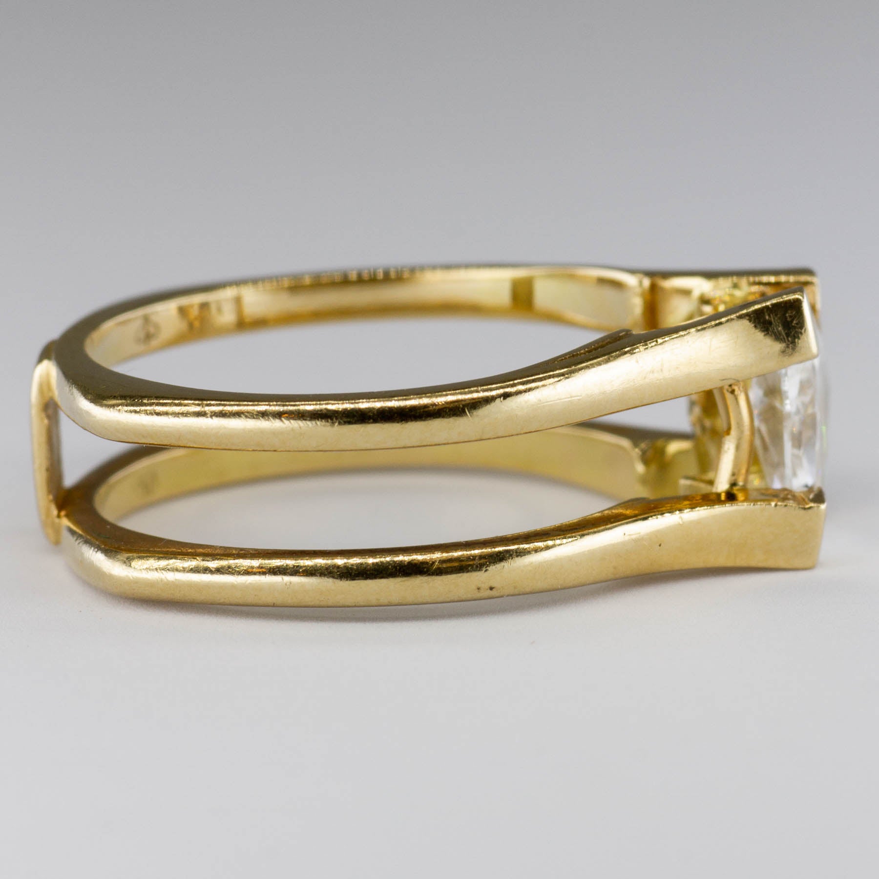 18k Yellow Gold Trillion Diamond Ring | 1.21 ct VS1 G  | SZ 9