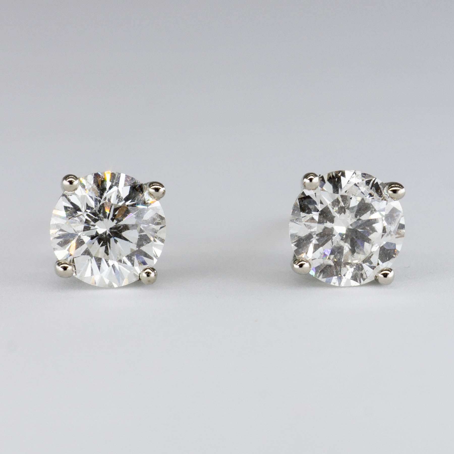 '100 Ways' Classic Solitaire Diamond Guardian Back Stud 18k Earrings | White Gold | 1.44ctw |