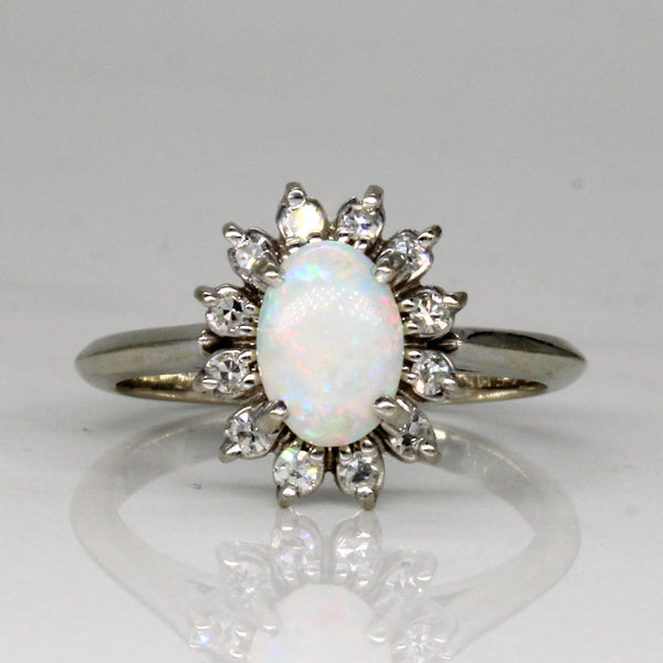 Opal & Diamond Cocktail Ring | 0.70ct, 0.12ctw | SZ 5.75 |