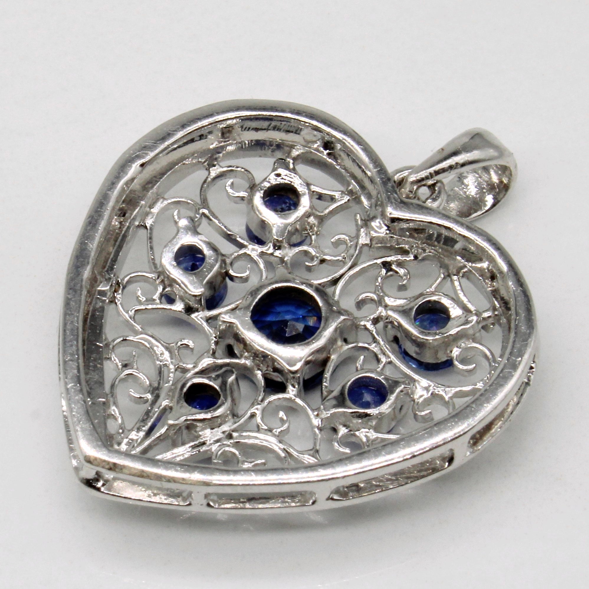 Sapphire Lattice Heart Pendant | 2.00ctw |