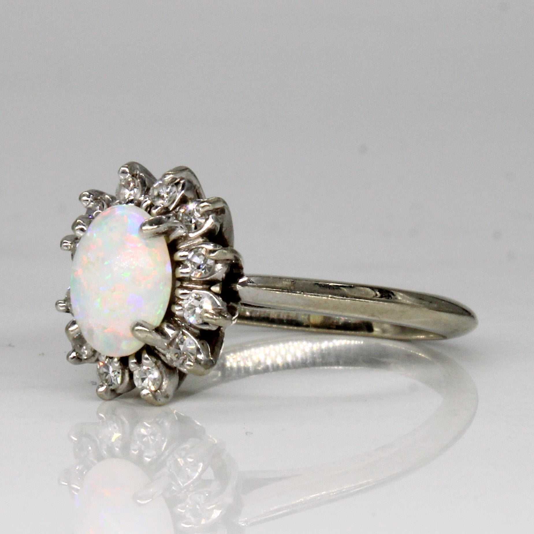 Opal & Diamond Cocktail Ring | 0.70ct, 0.12ctw | SZ 5.75 |