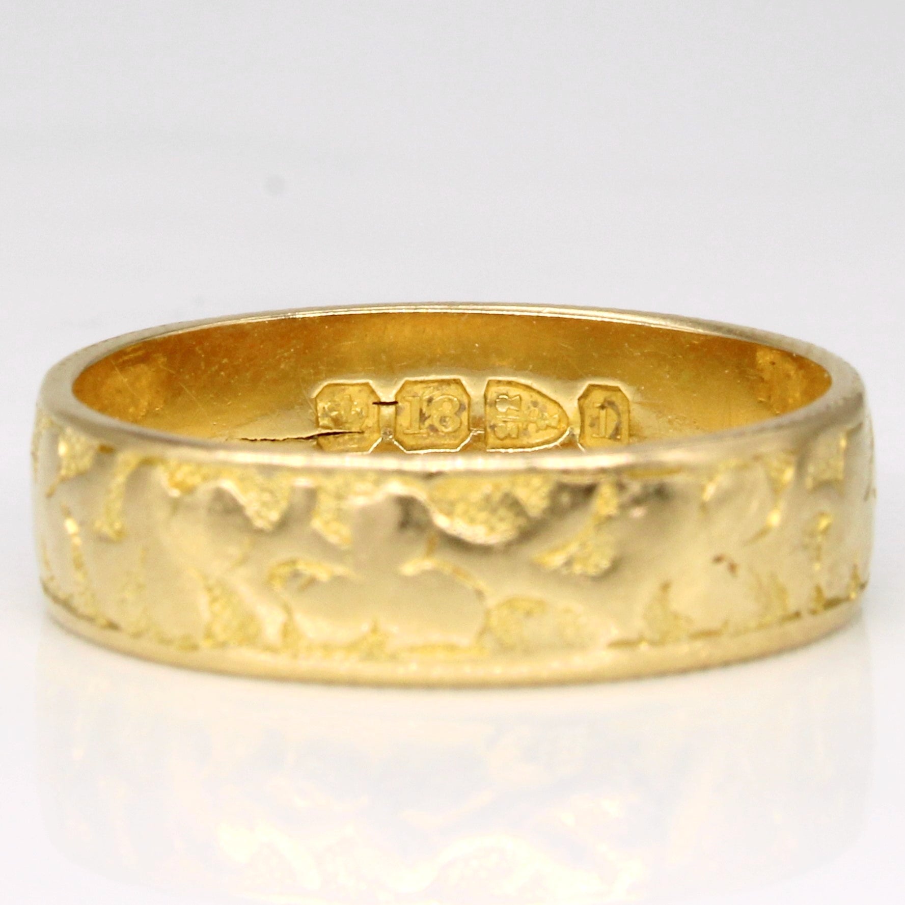 Victorian 1887 Chester 18k Yellow Gold Ring | SZ 7 |