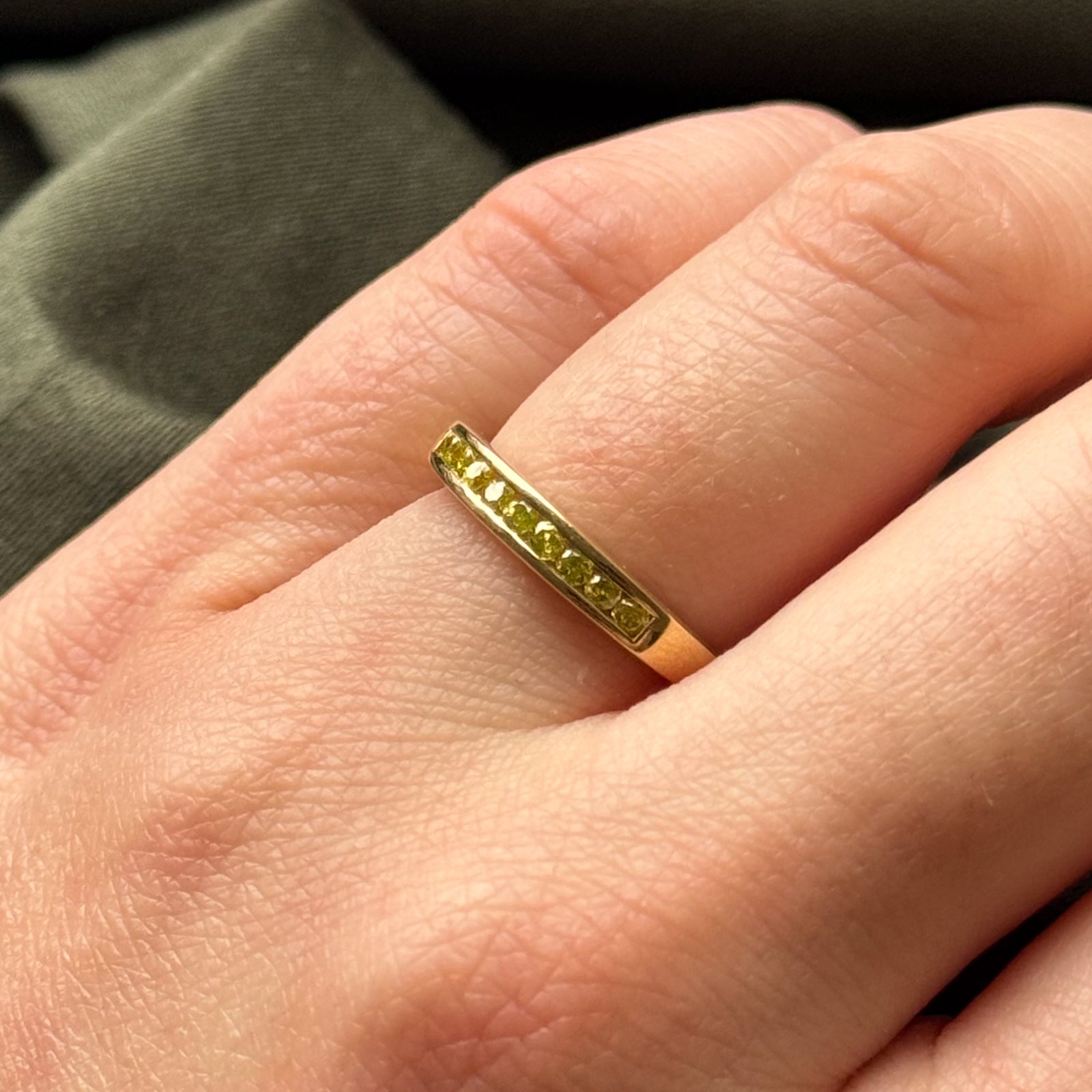 Channel Set Yellow Diamond Ring | 0.22ctw | SZ 6 |