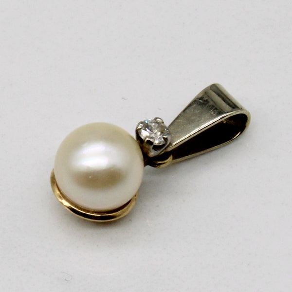 Pearl & Diamond Pendant | 0.05ct |