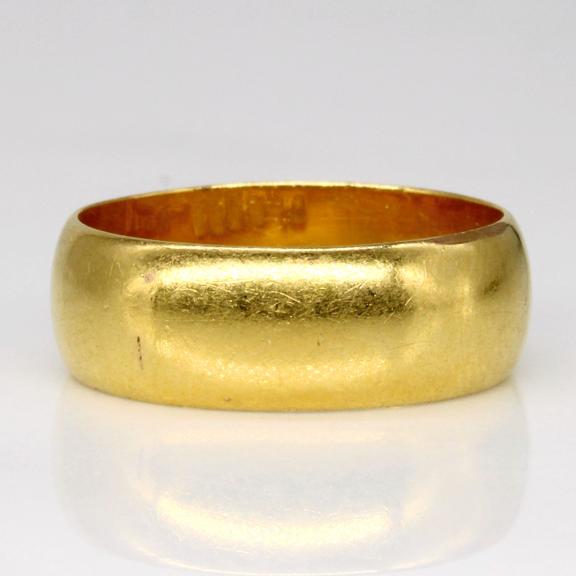 Edwardian 1901 Birmingham 22k Yellow Gold Wedding Band | SZ 6.5 |