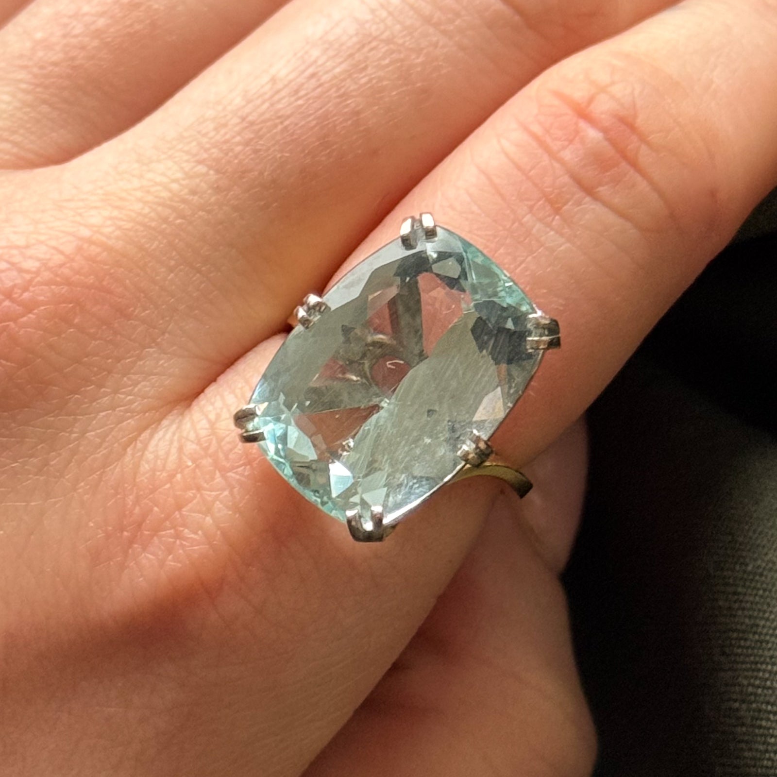 Aquamarine Cocktail Ring | 20.00ct | SZ 8.25 |