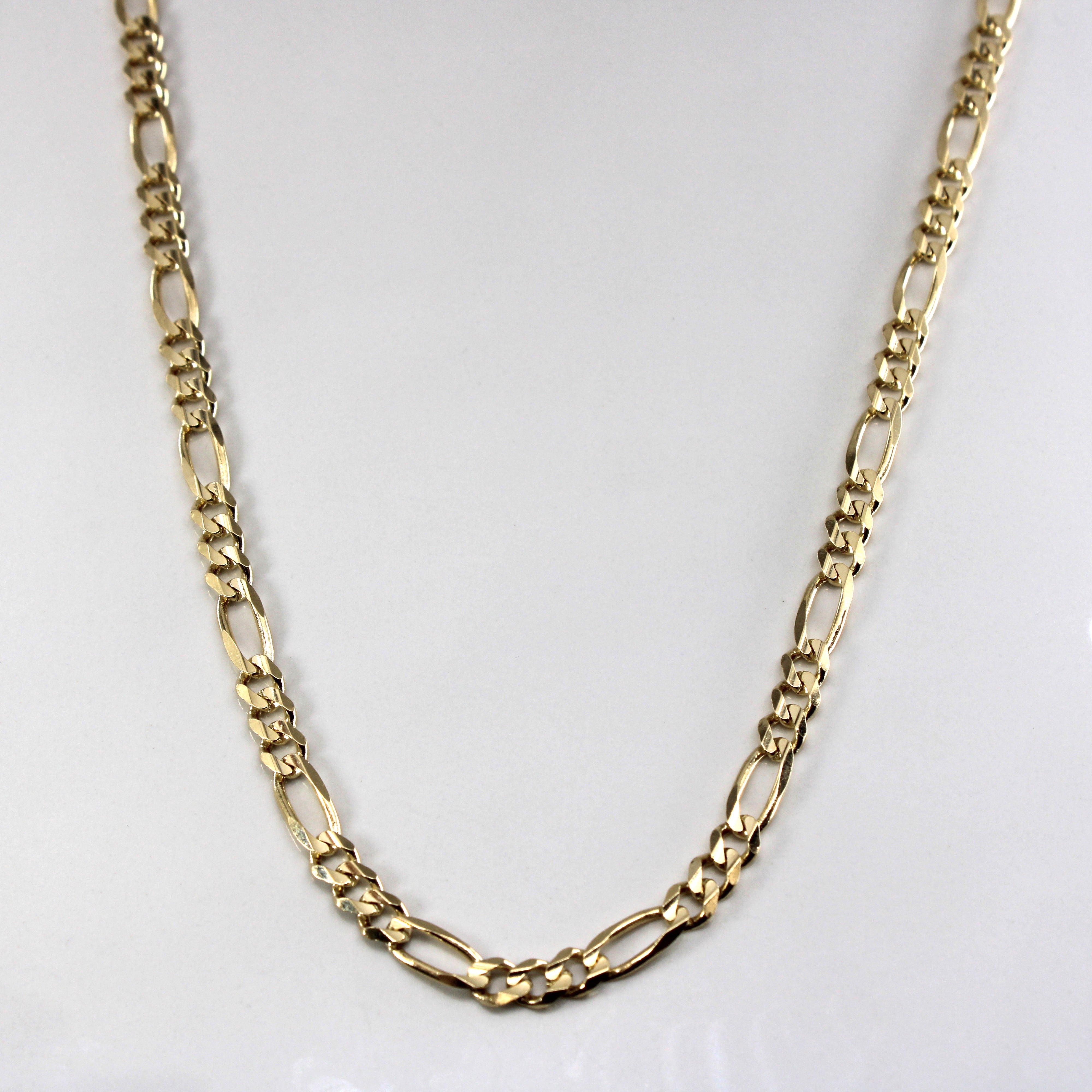 10k Yellow Gold Figaro Link Chain | 22"|
