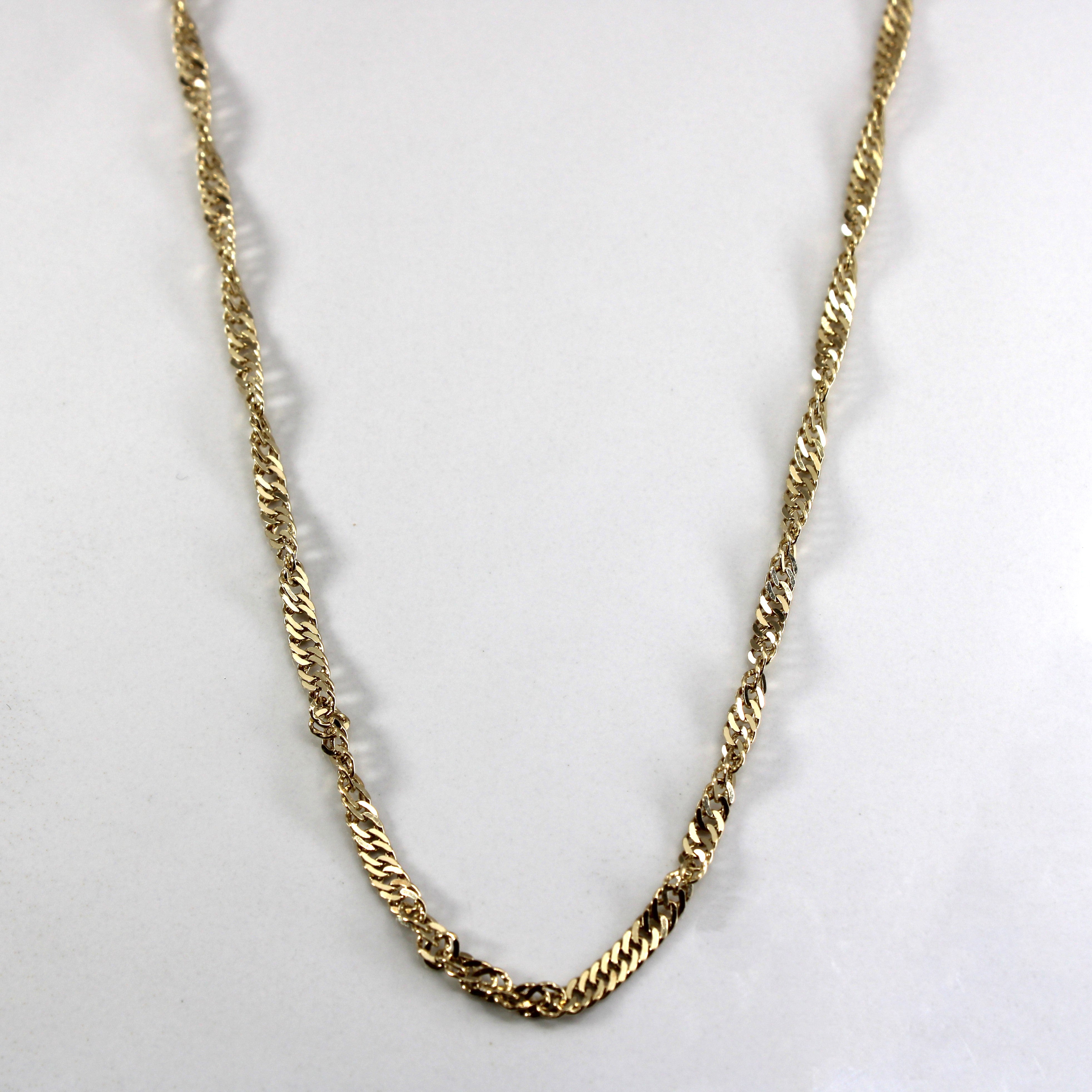 10k Yellow Gold Singapore Chain | 25"|