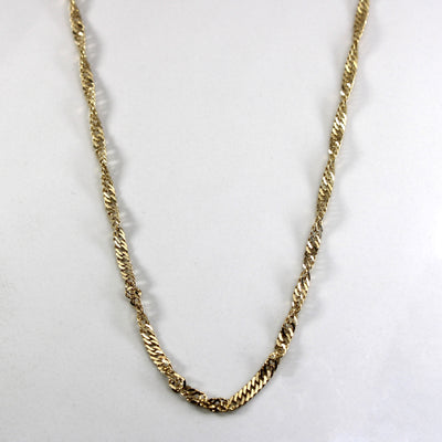 10k Yellow Gold Singapore Chain | 25