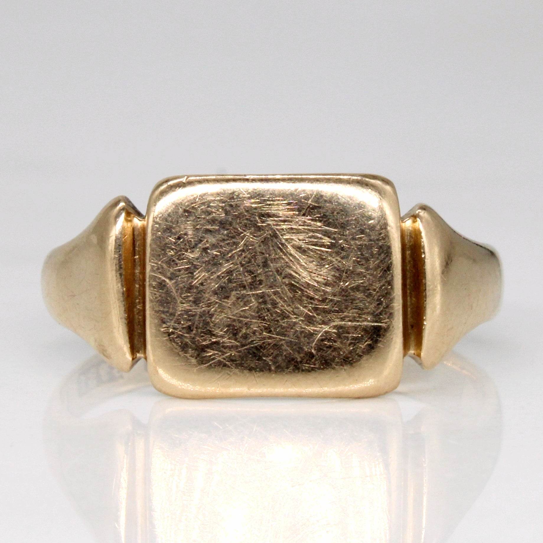 1923 Birmingham 9k Yellow Gold Signet Ring | SZ 8.5 |