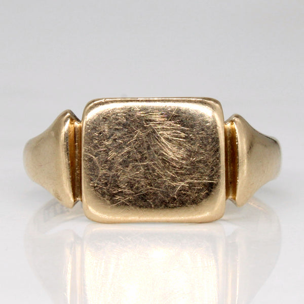 1923 Birmingham 9k Yellow Gold Signet Ring | SZ 8.5 |