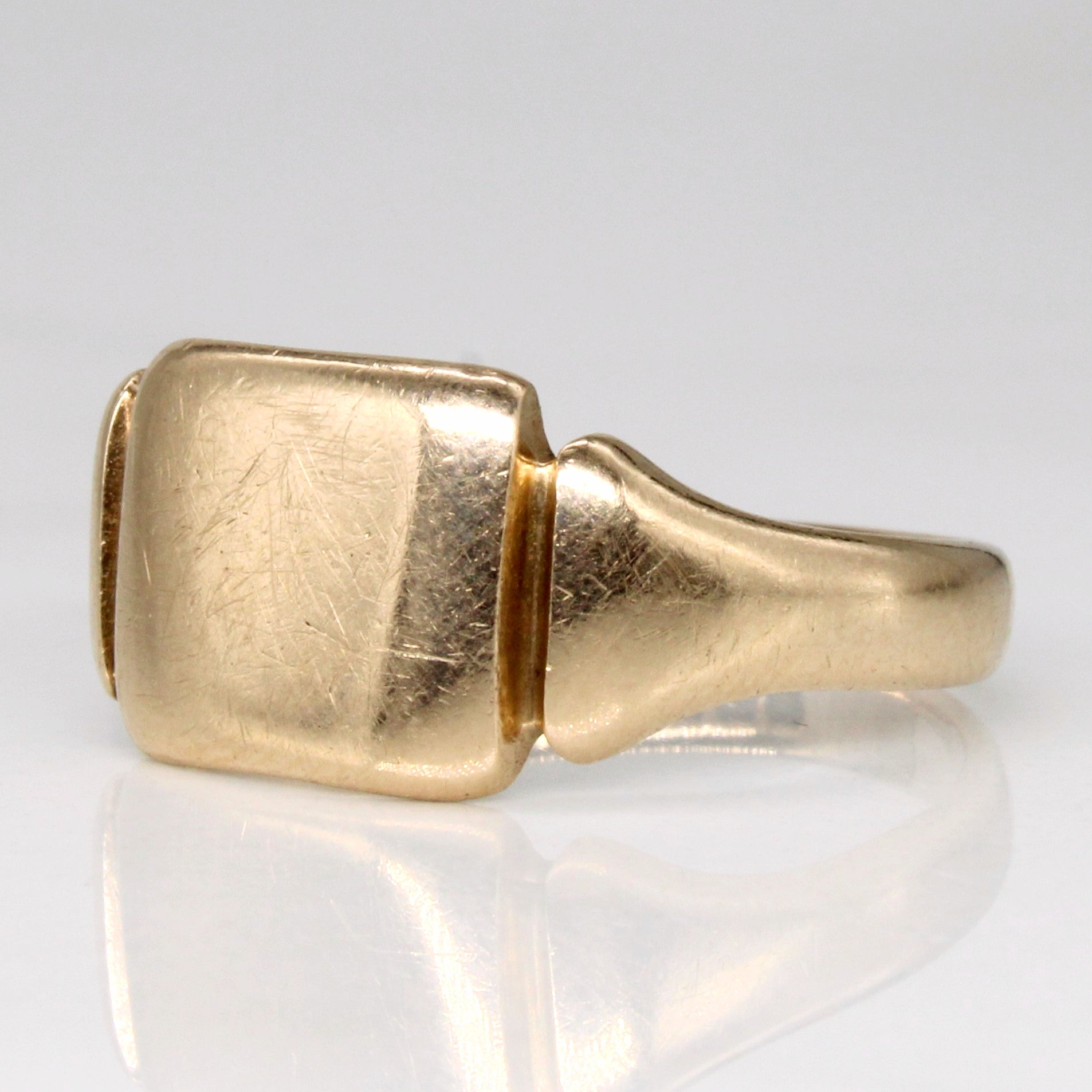 1923 Birmingham 9k Yellow Gold Signet Ring | SZ 8.5 |