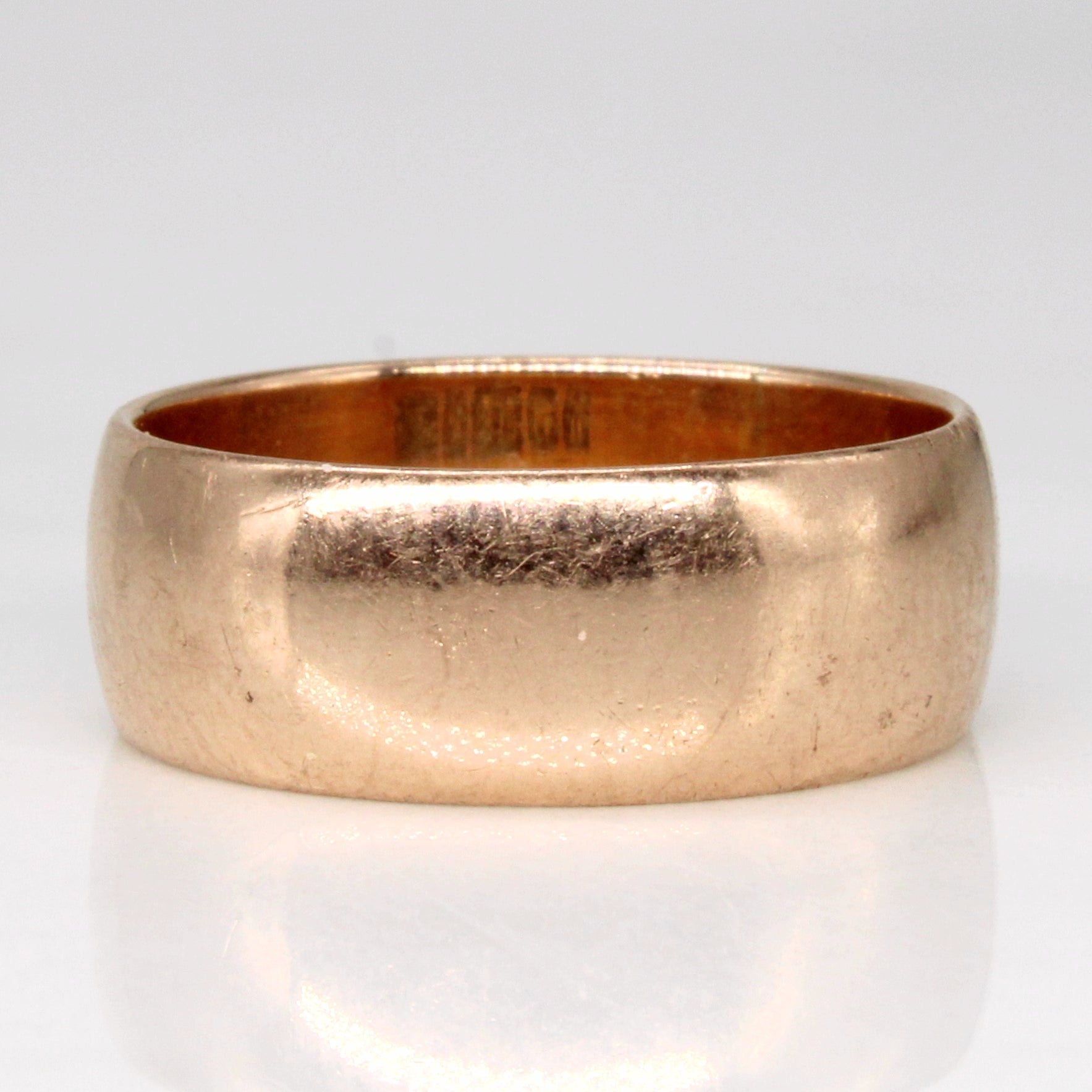 Edwardian 1907 Birmingham 9k Rose Gold Band | SZ 7 |