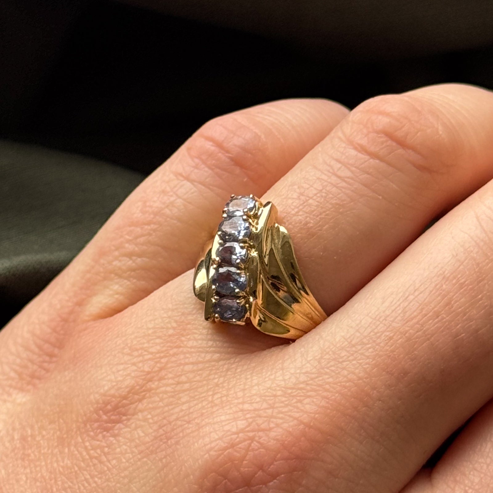Five Stone Tanzanite Waterfall Ring | 0.75ctw | SZ 6 |