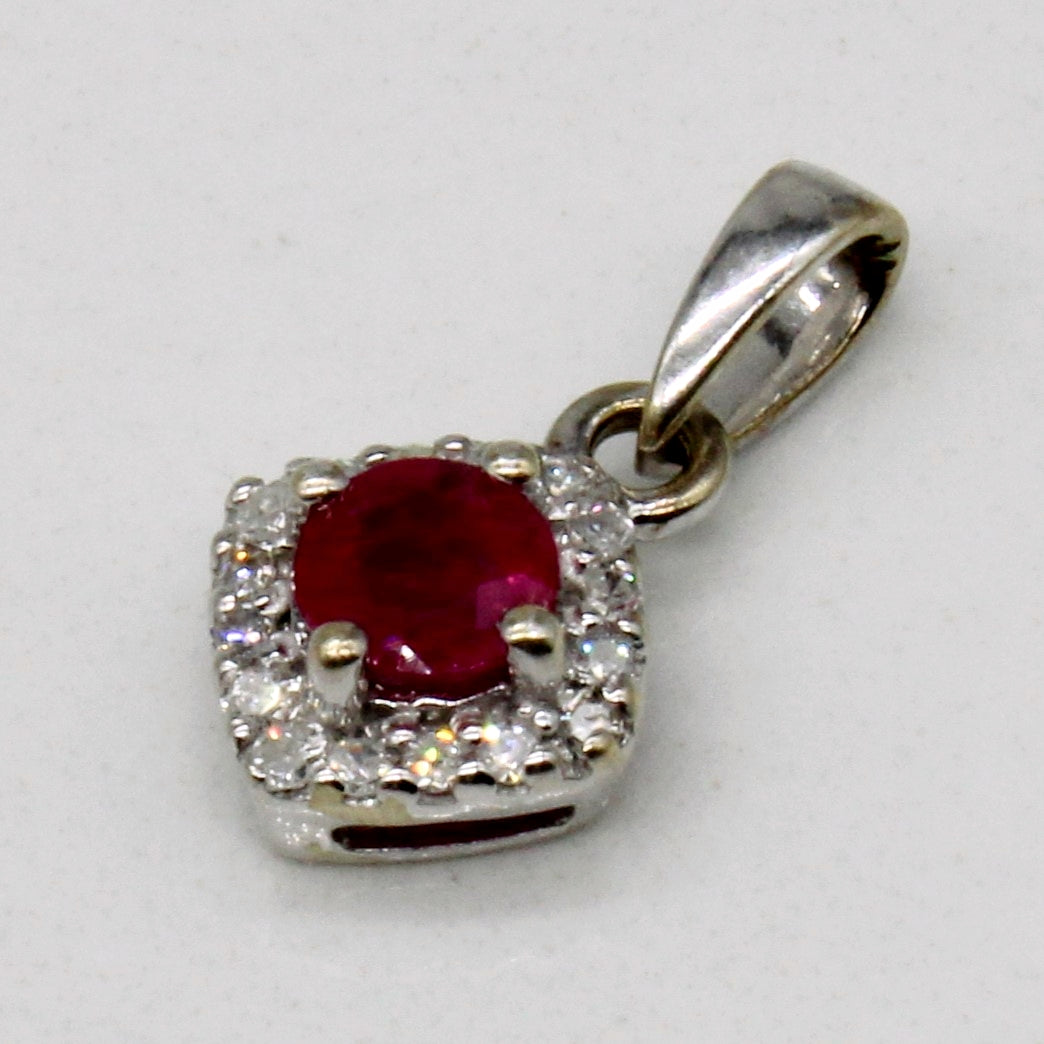 Ruby & Diamond Pendant | 0.27ct, 0.05ctw |