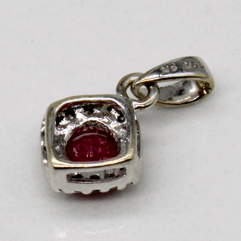 Ruby & Diamond Pendant | 0.27ct, 0.05ctw |