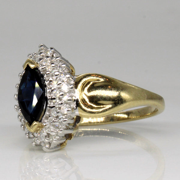Sapphire & Diamond Cocktail Ring | 0.70ct, 0.22ctw | SZ 7 |