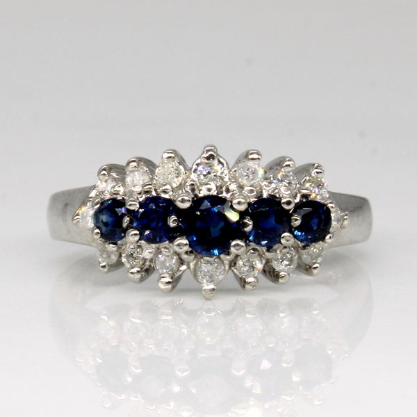 Sapphire & Diamond Cluster Ring | 0.30ctw, 0.12ctw | SZ 4 |