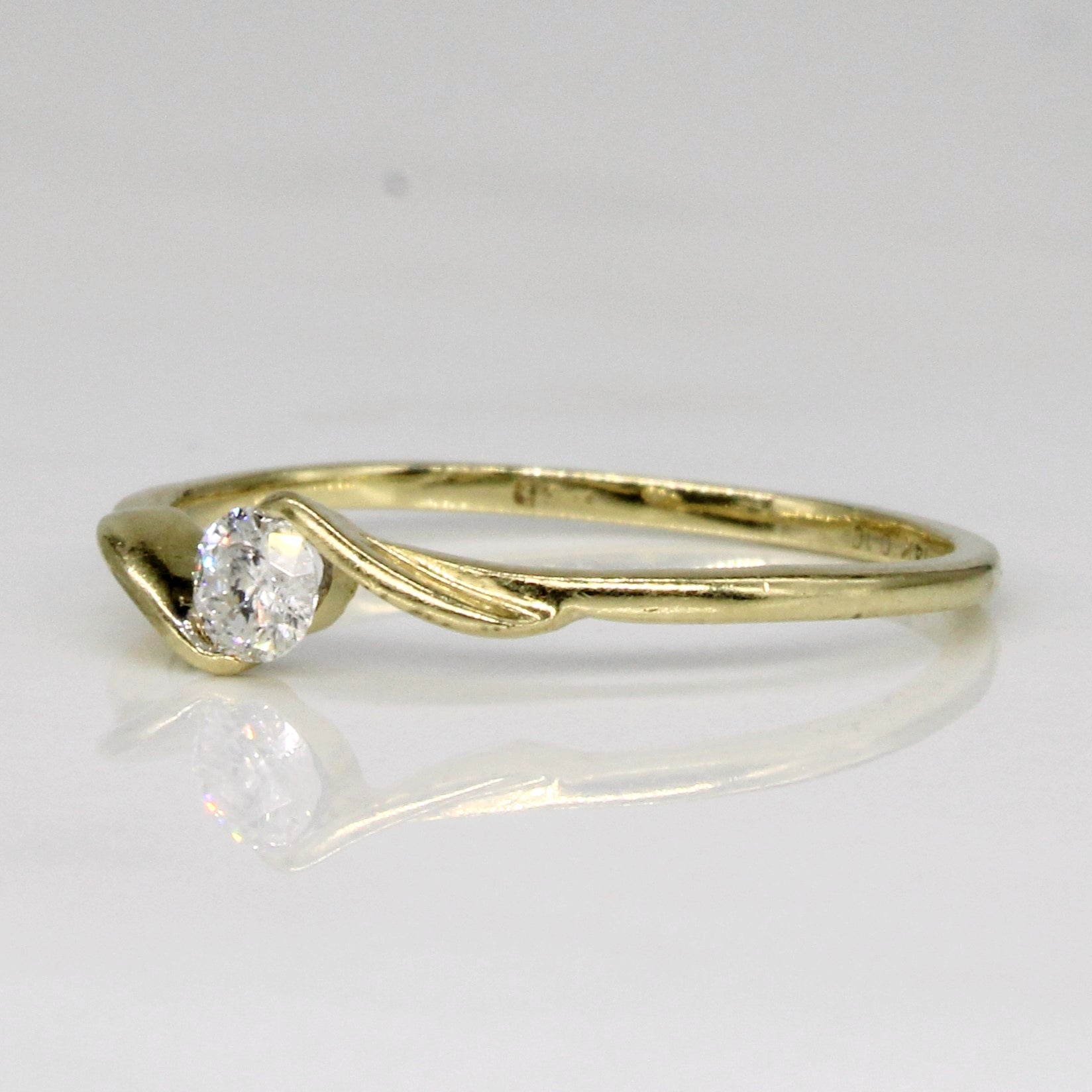 Bague de fiançailles en diamant | 0,10 ct | Taille 4,75 | 