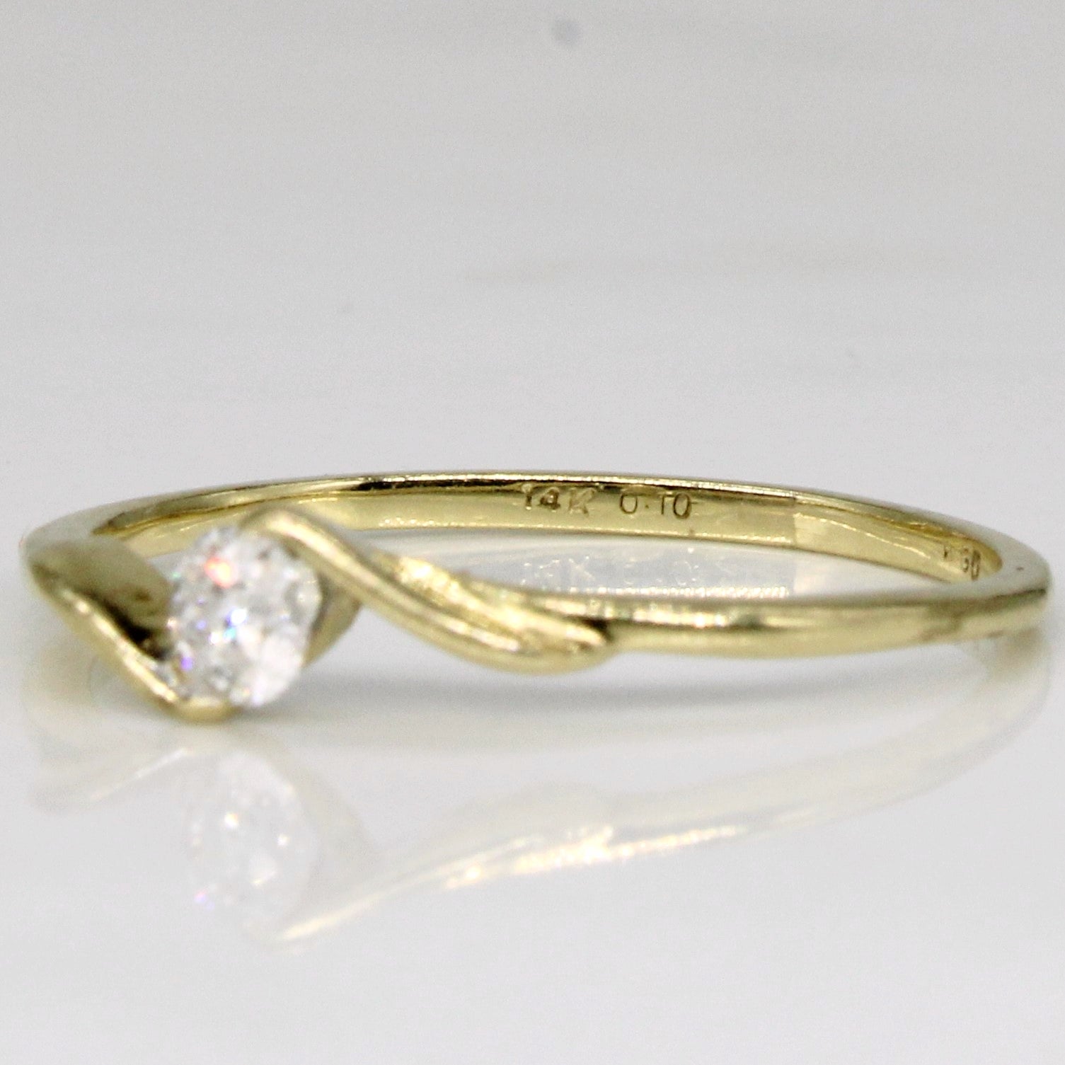 Bague de fiançailles en diamant | 0,10 ct | Taille 4,75 | 