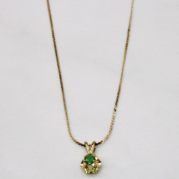 Emerald Pendant & Necklace | 0.07ct | 16