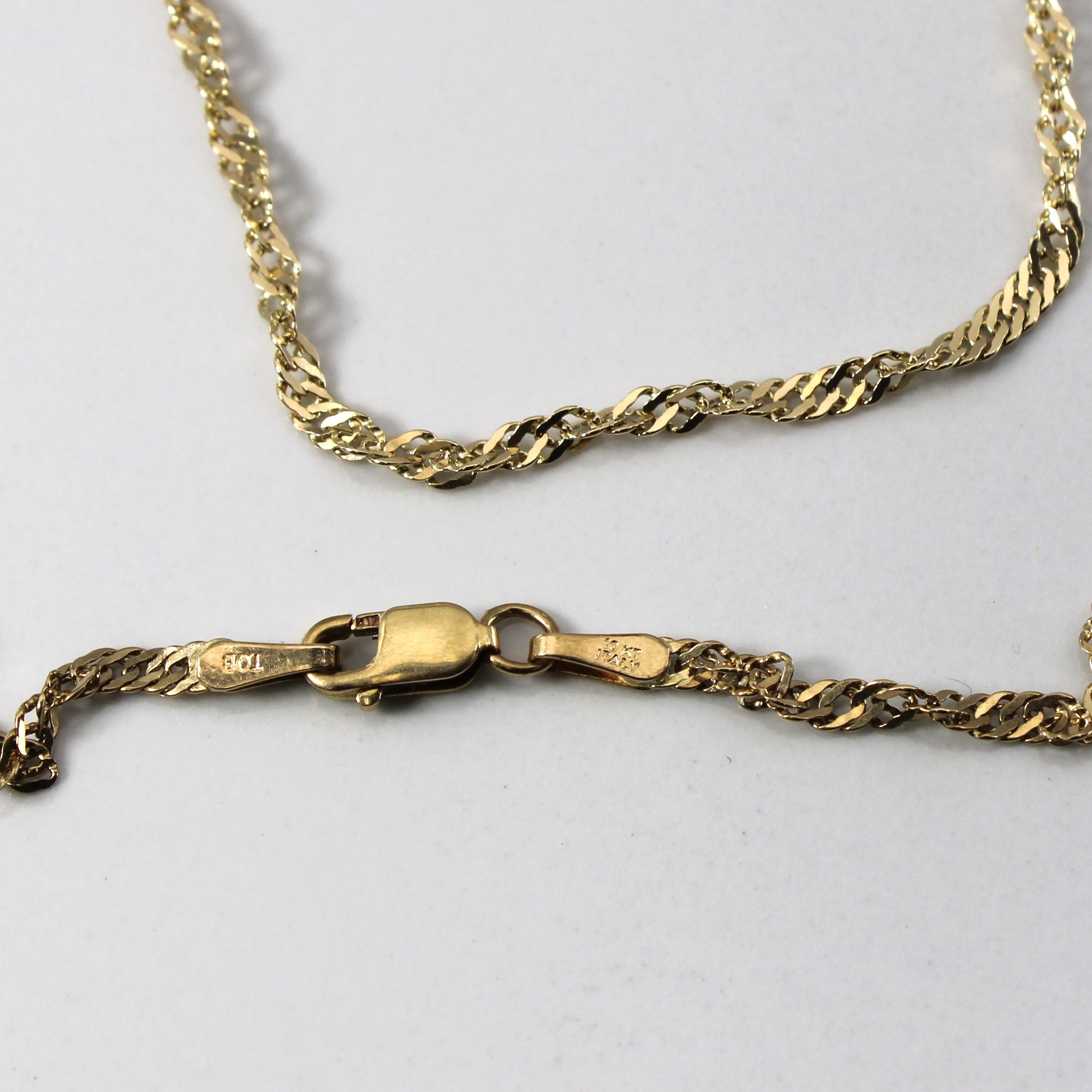 10k Yellow Gold Singapore Chain | 21