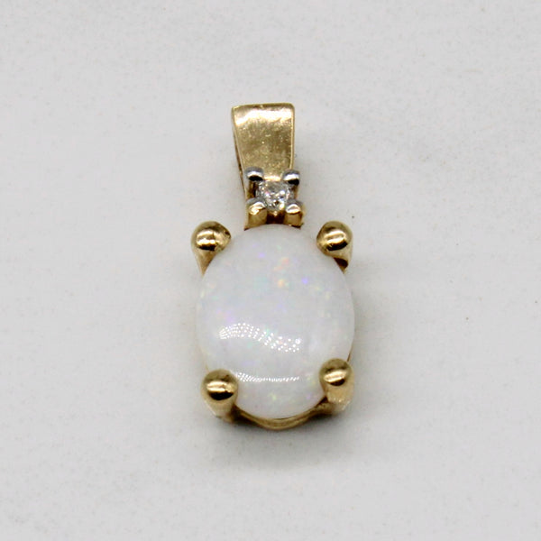 Opal & Diamond Pendant | 0.55ct, 0.01ct |