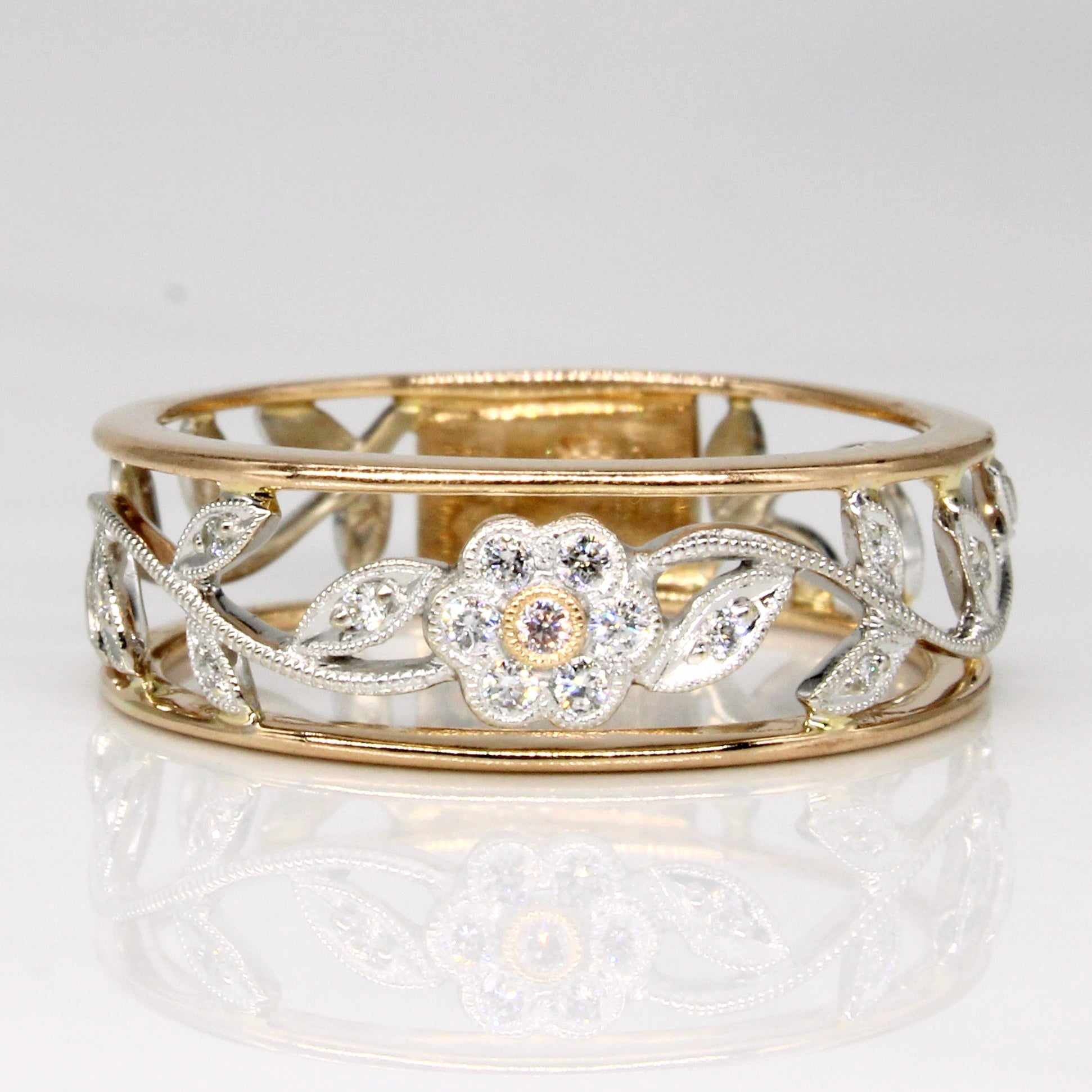 Diamond Flower Ring | 0.15ctw | SZ 7.75 |