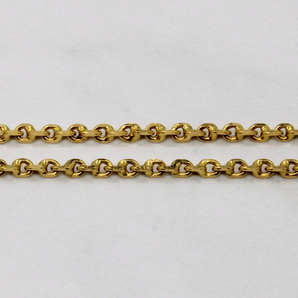 22k Yellow Gold Oval Link Chain | 19
