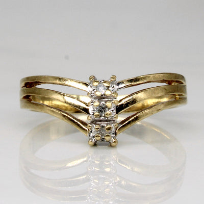 Diamond Chevron Ring | 0.03ctw | SZ 5.75 |