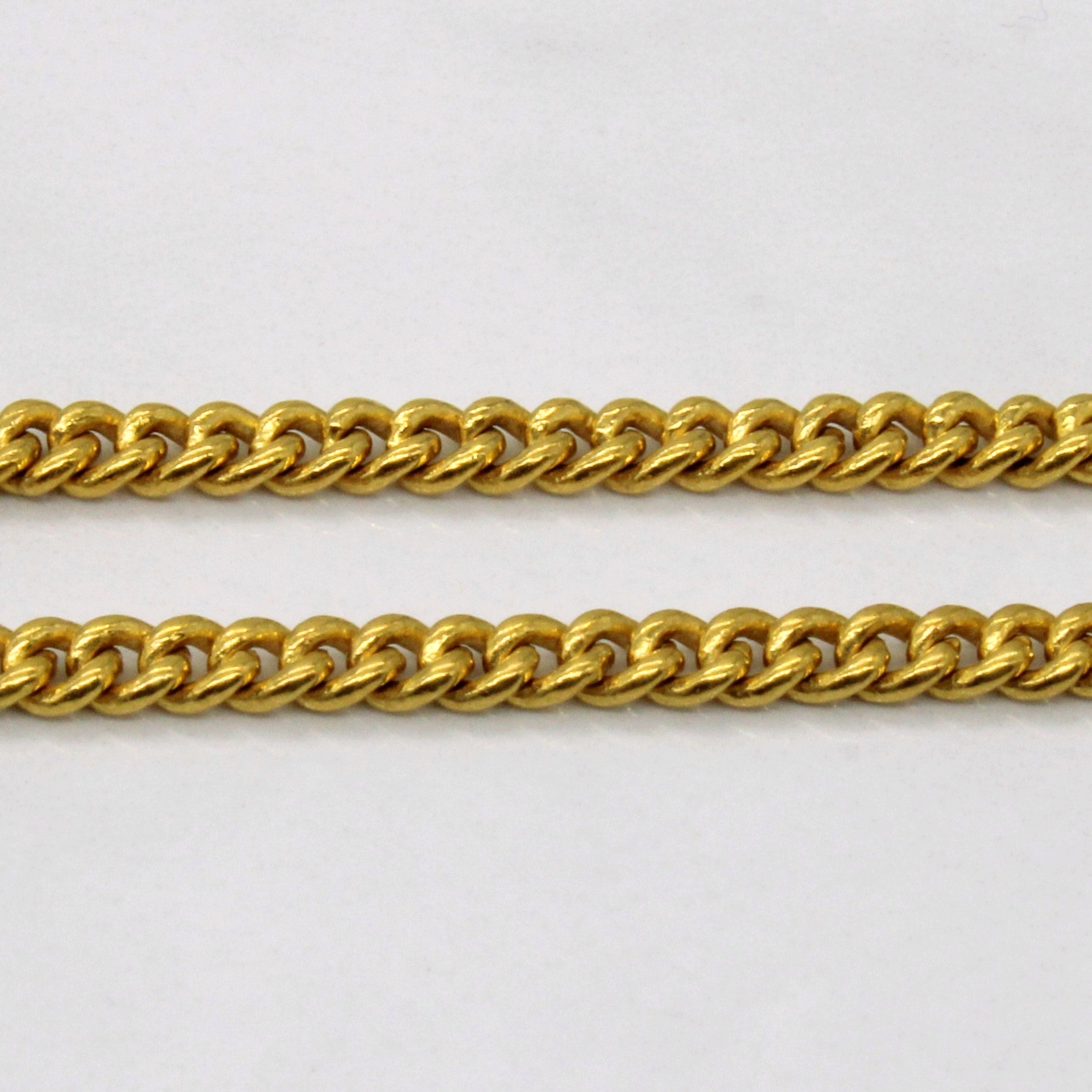 24k Yellow Gold Cuban Link Chain | 19