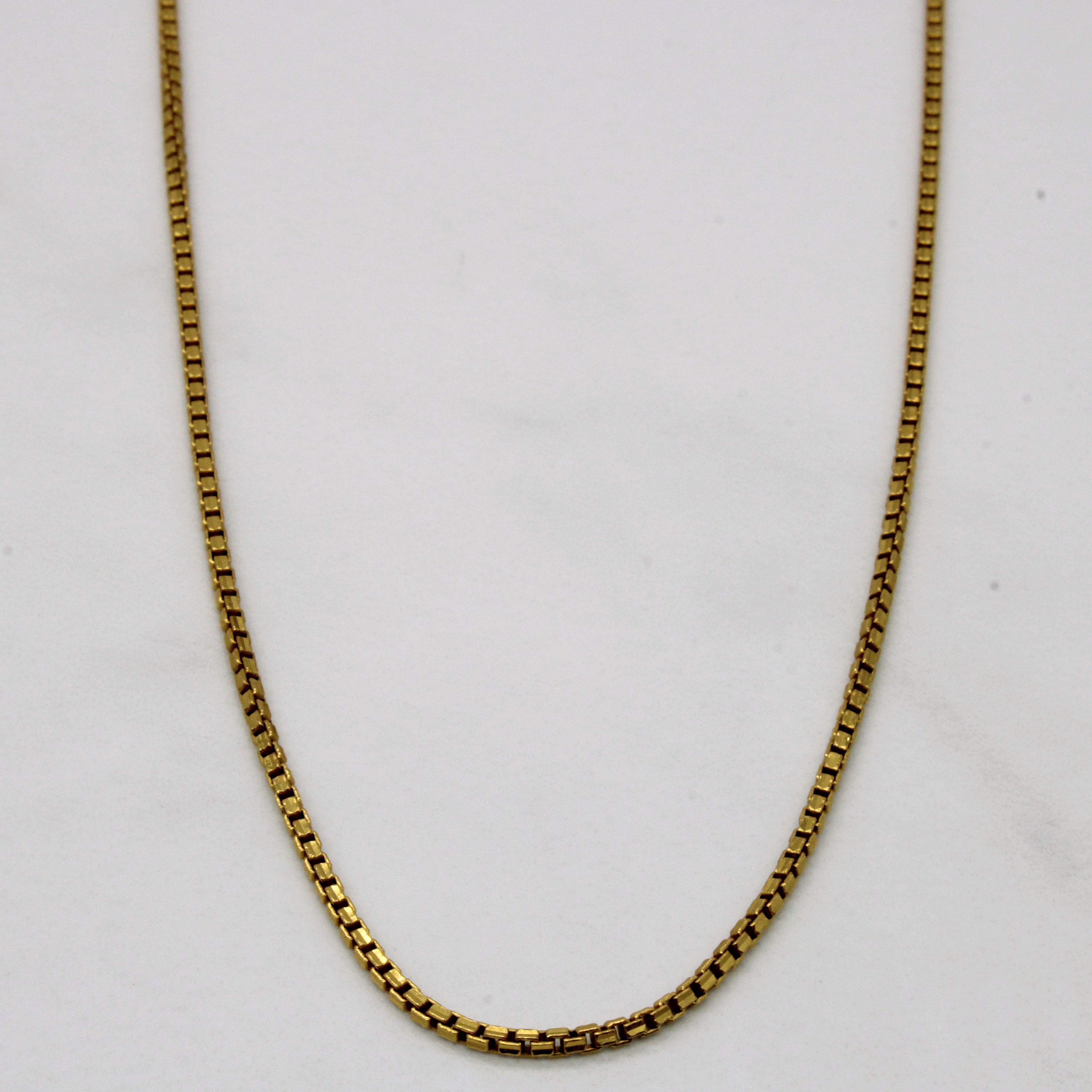 22k Yellow Gold Box Link Chain | 24" |