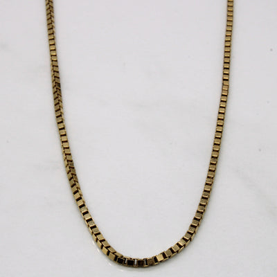 9k Yellow Gold Box Link Choker | 15