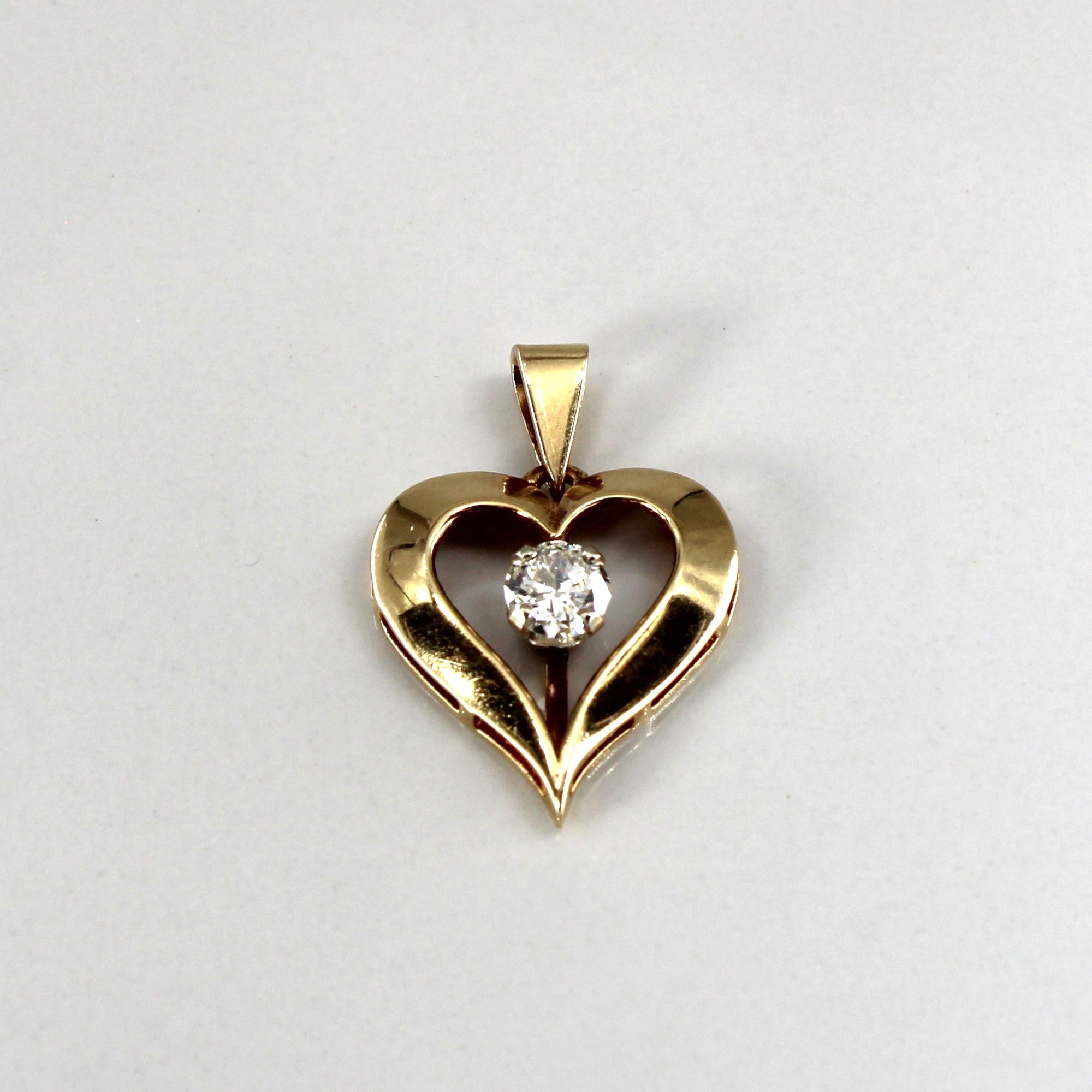 Solitaire Diamond Heart Pendant | 0.53ct |