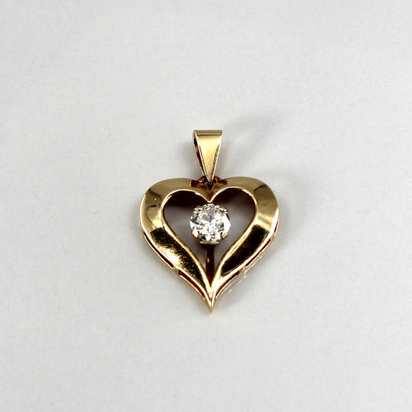 Solitaire Diamond Heart Pendant | 0.53ct |