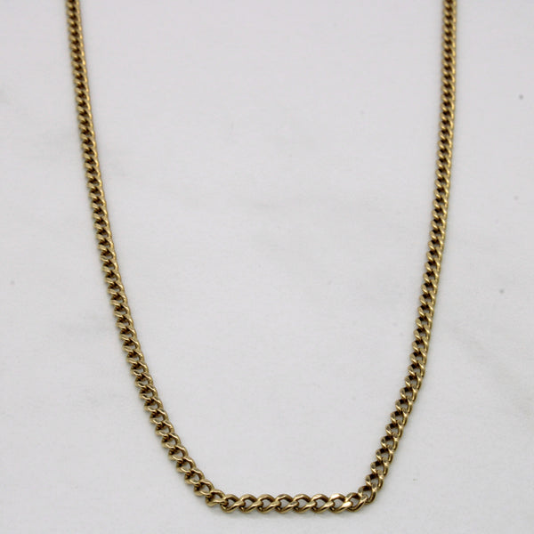 10k Yellow Gold Curb Link Chain | 24